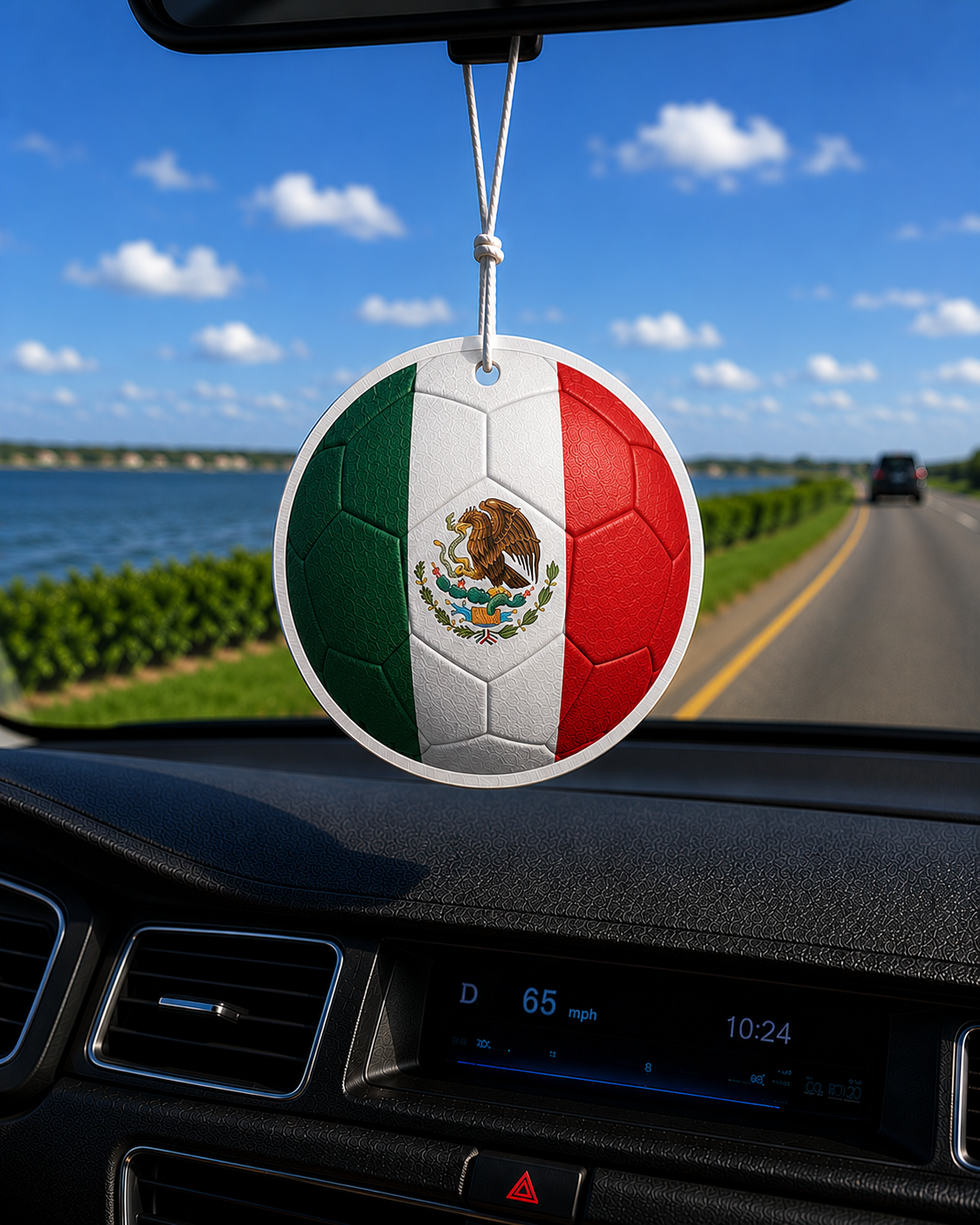 Mexico Flag Soccer Ball Air Freshener