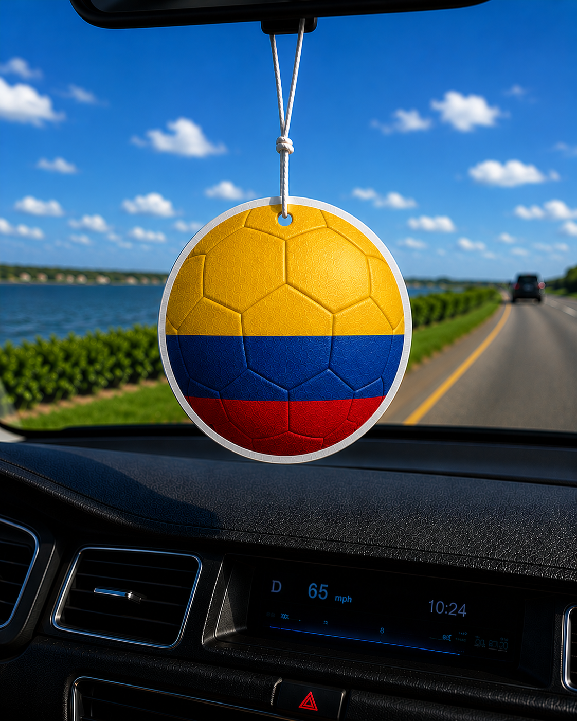 Colombia Flag Soccer Ball Air Freshener