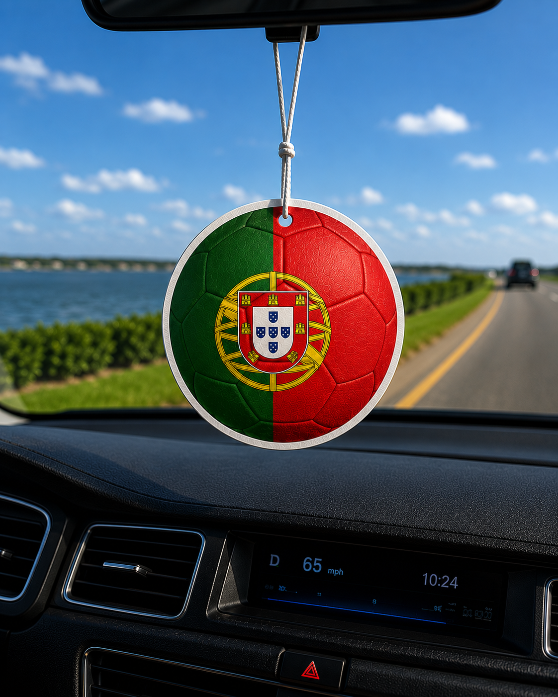 Portugal Flag Soccer Ball Air Freshener