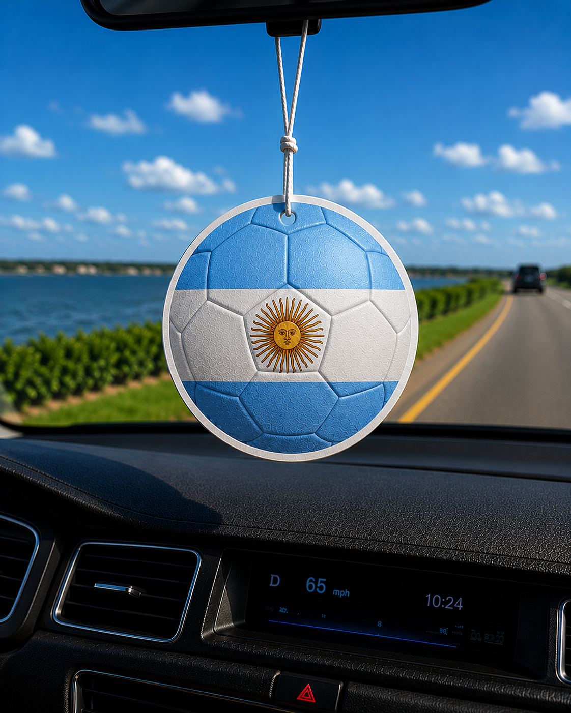 Argentina Flag Soccer Ball Air Freshener