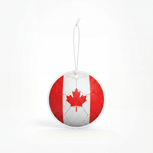 Canada flag soccer ball air freshener
