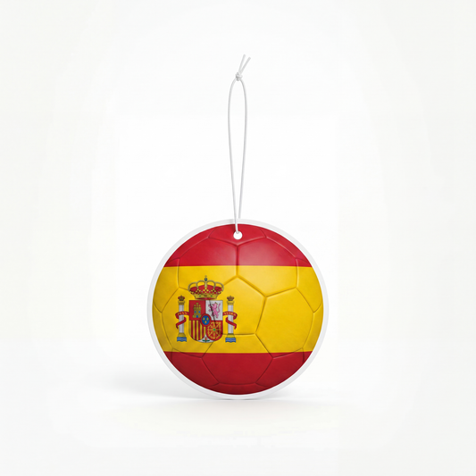 Spain flag soccer ball air freshener