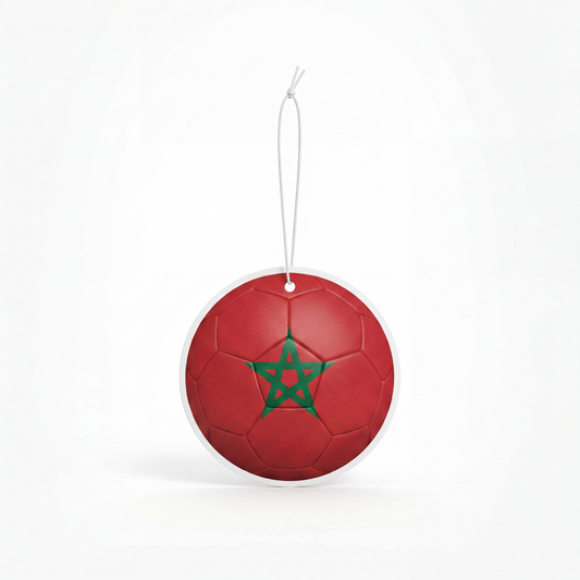 Morocco flag soccer ball air freshener