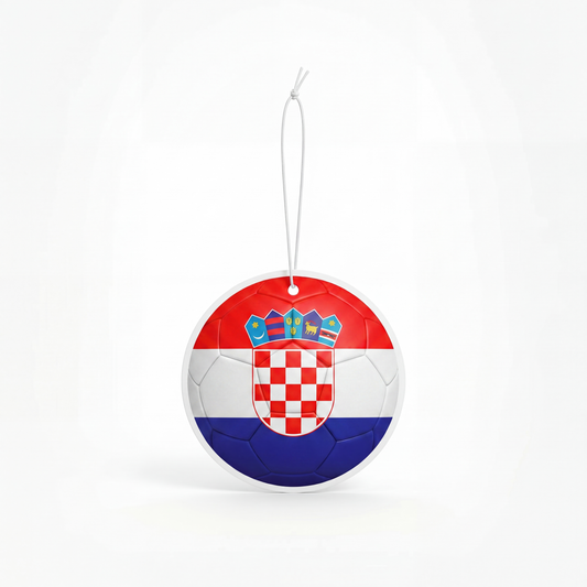 Croatia flag soccer ball air freshener