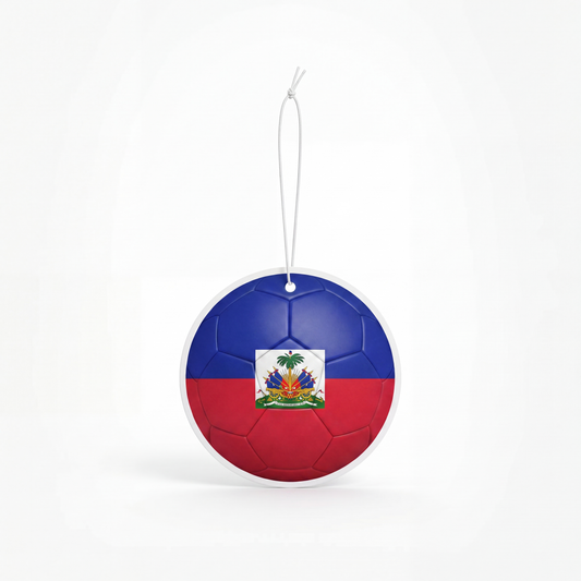 Haiti flag soccer ball air freshener