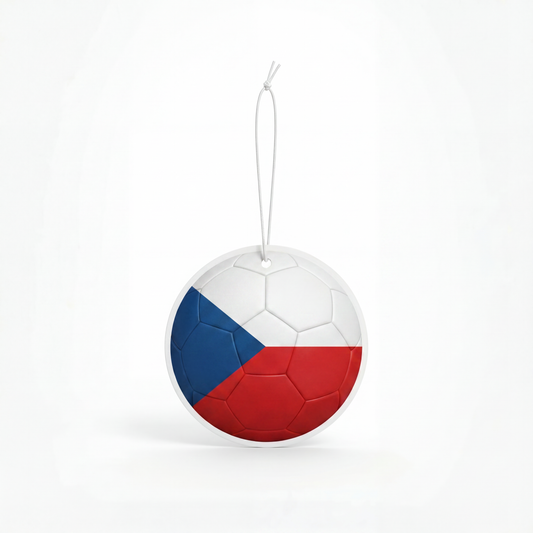 Czechia flag soccer ball air freshener