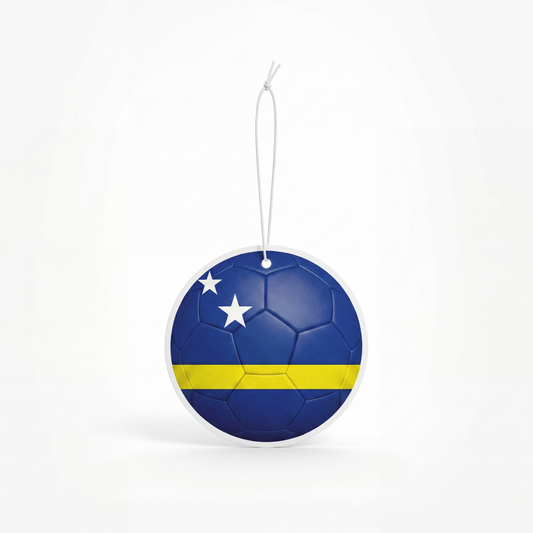 Curacao flag soccer ball air freshener